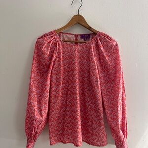 J Crew x Liberty Fabric Toutouayette Peasant XS Cottagecore TradWife Preppy Pink